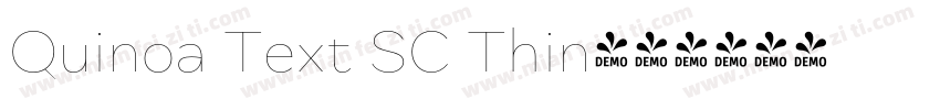Quinoa Text SC Thin字体转换